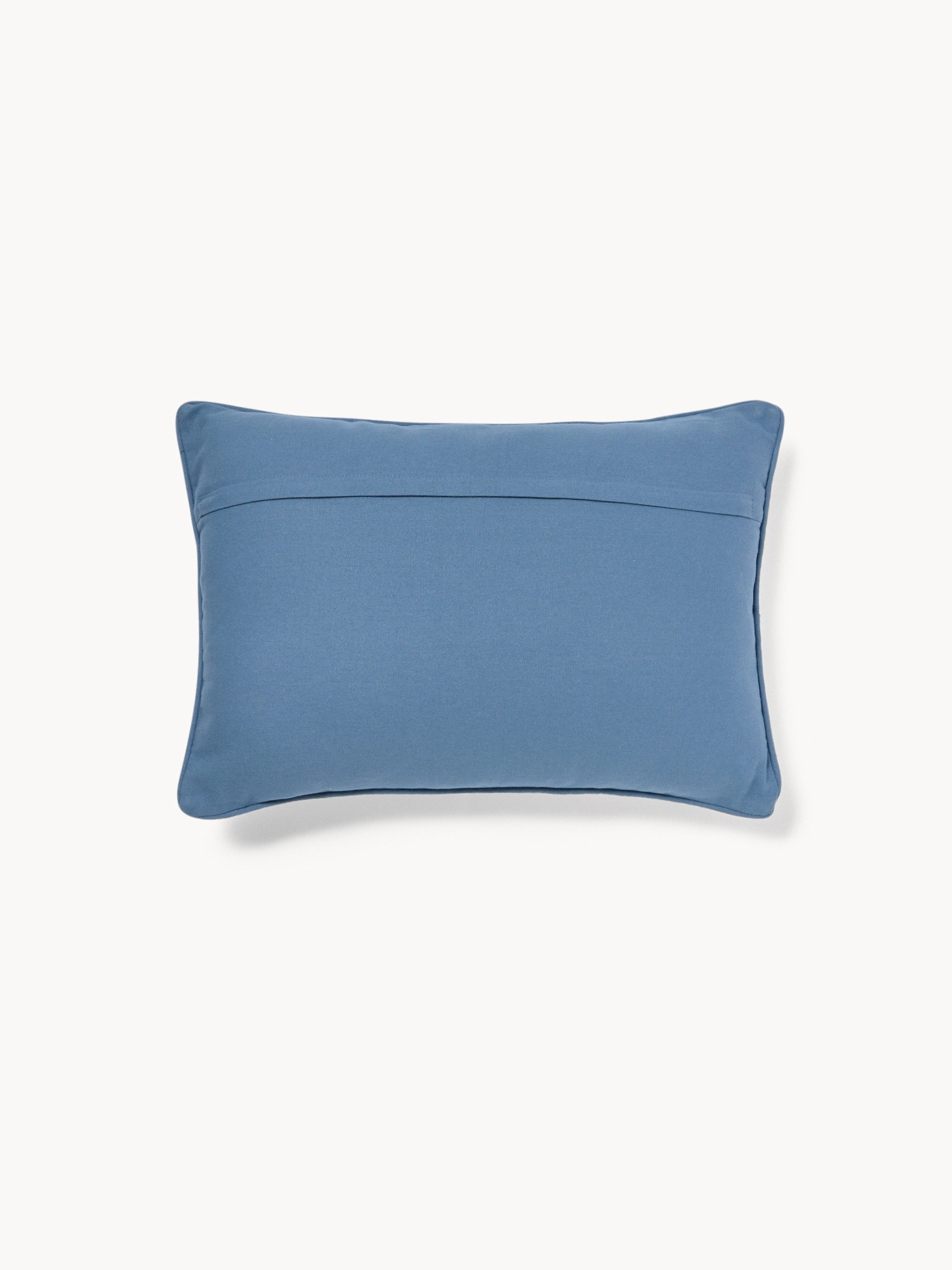 Cuscino in slub di cotone con ricamo fiorellini 35x55cm - Prezzo di lancio