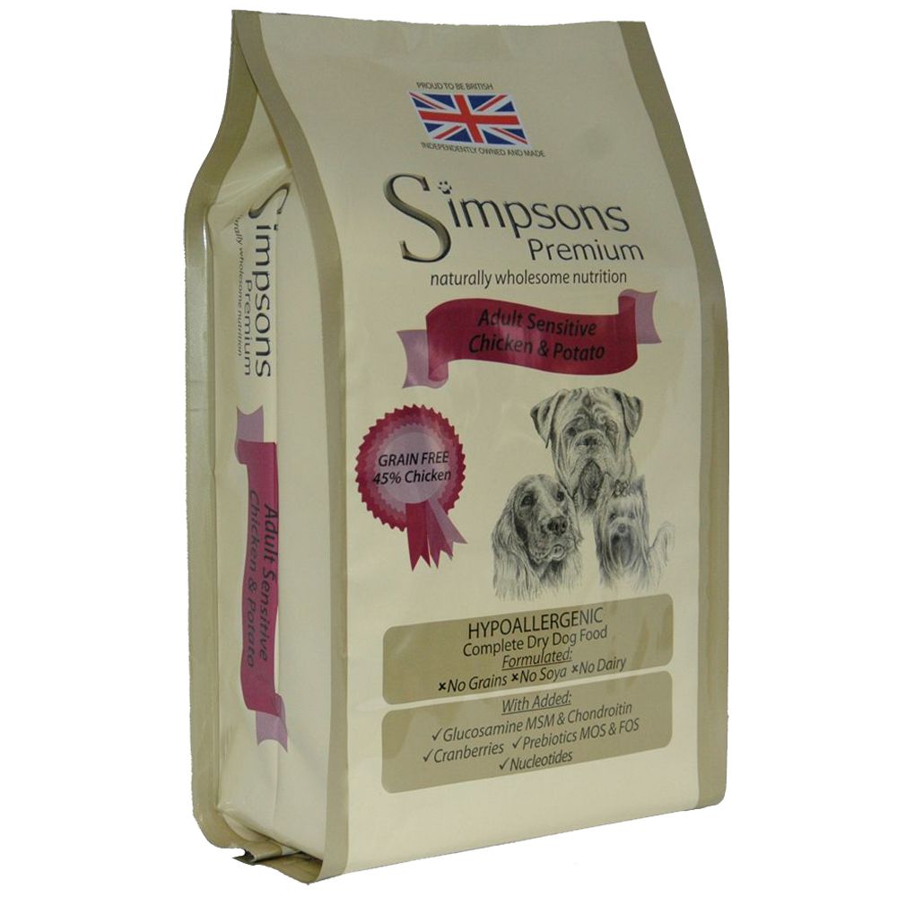 Simpsons Premium Sensitive Adult Chicken & Potato Dry Dog Food
