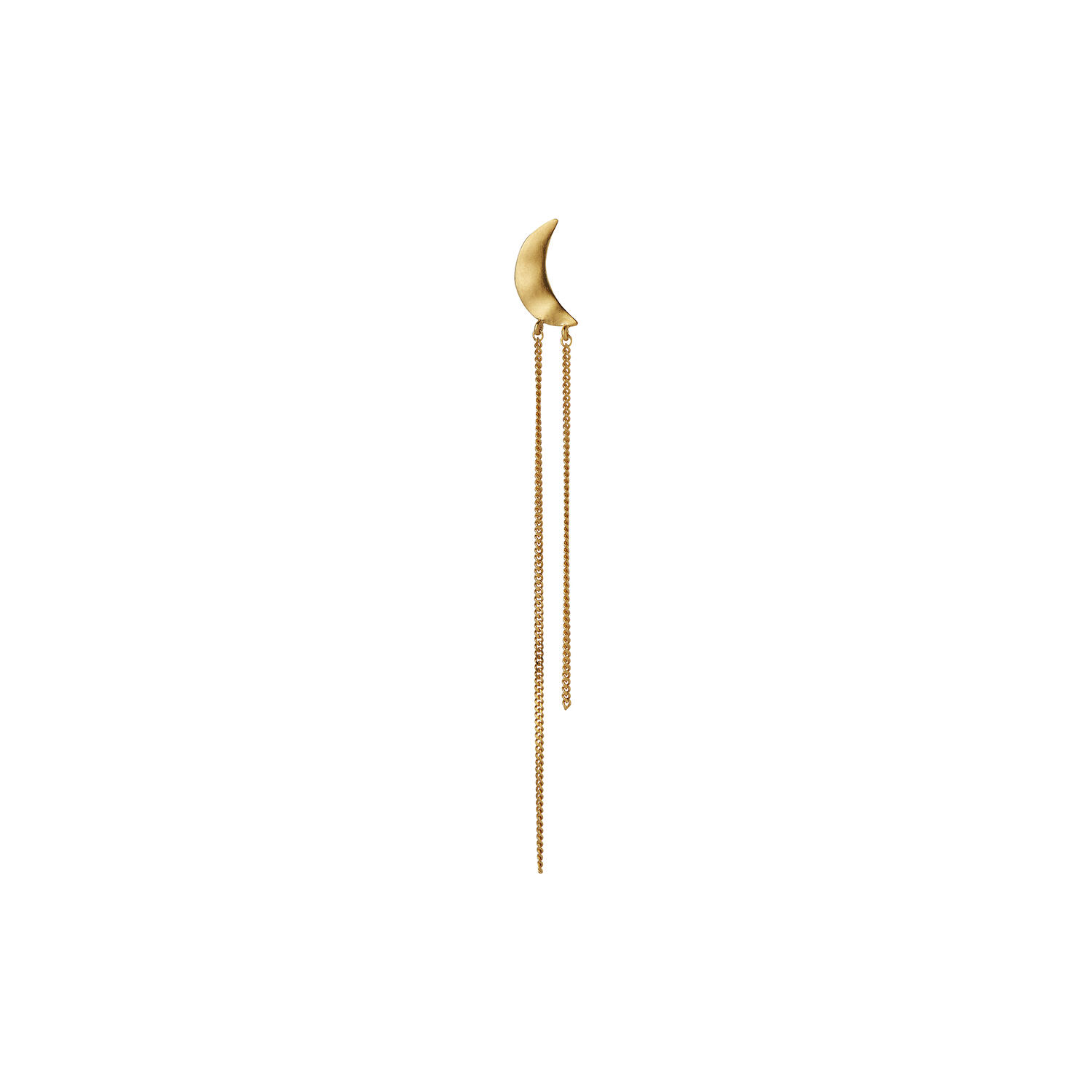 Bella Moon Earring with Long Chains Single, gold