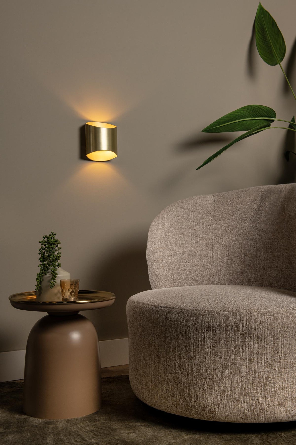 Lucide wandlamp DILETTA - 1xG9 - Mat Goud / Messing