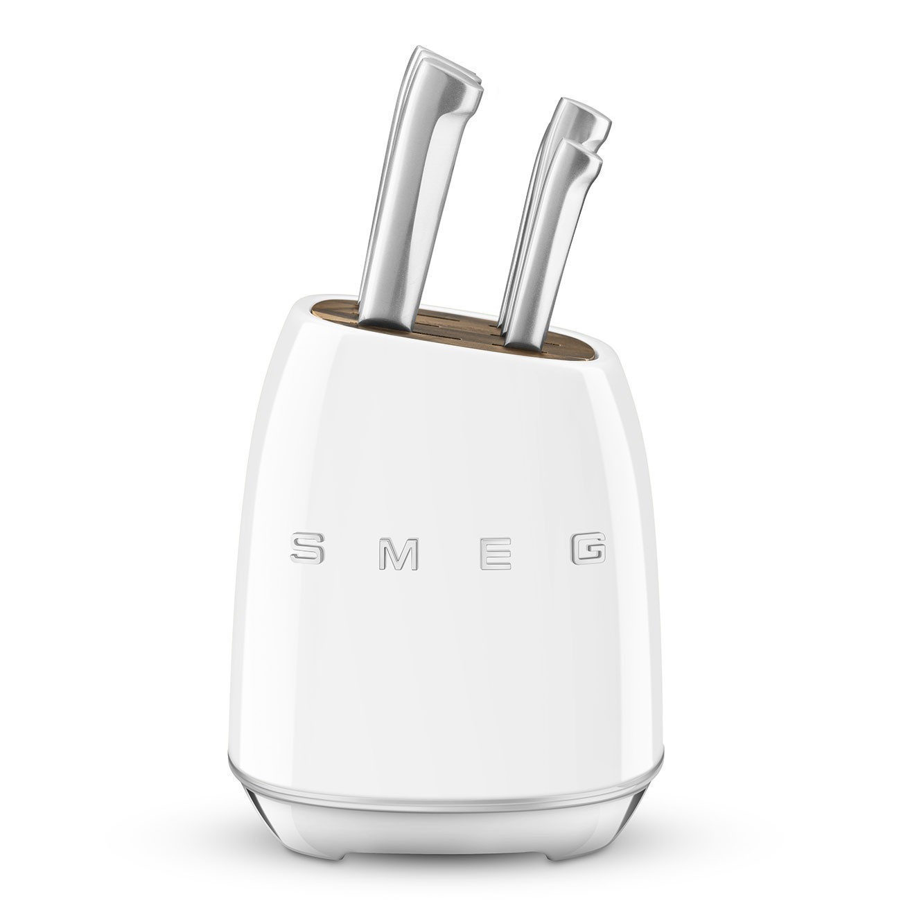 Blok z zestawem 6 noży Smeg KBSF02WH