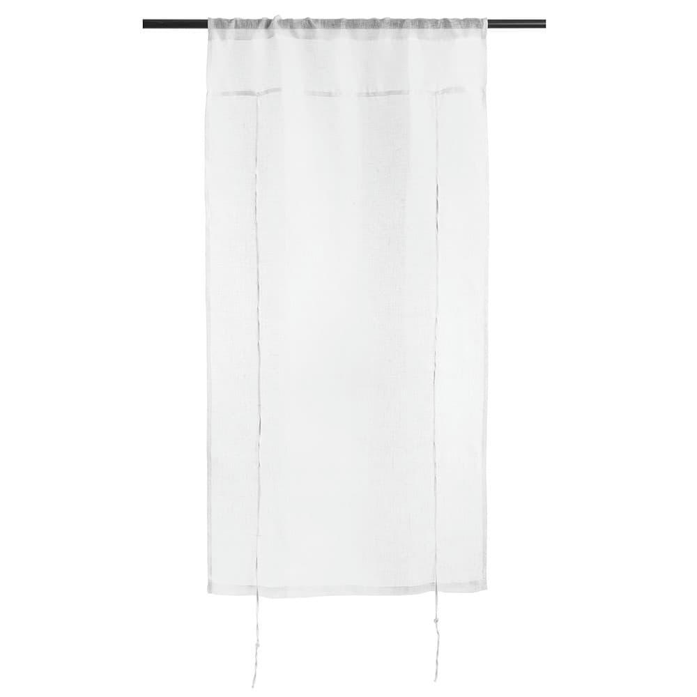 Marquise - Rideau court à nouettes en lin écru à l