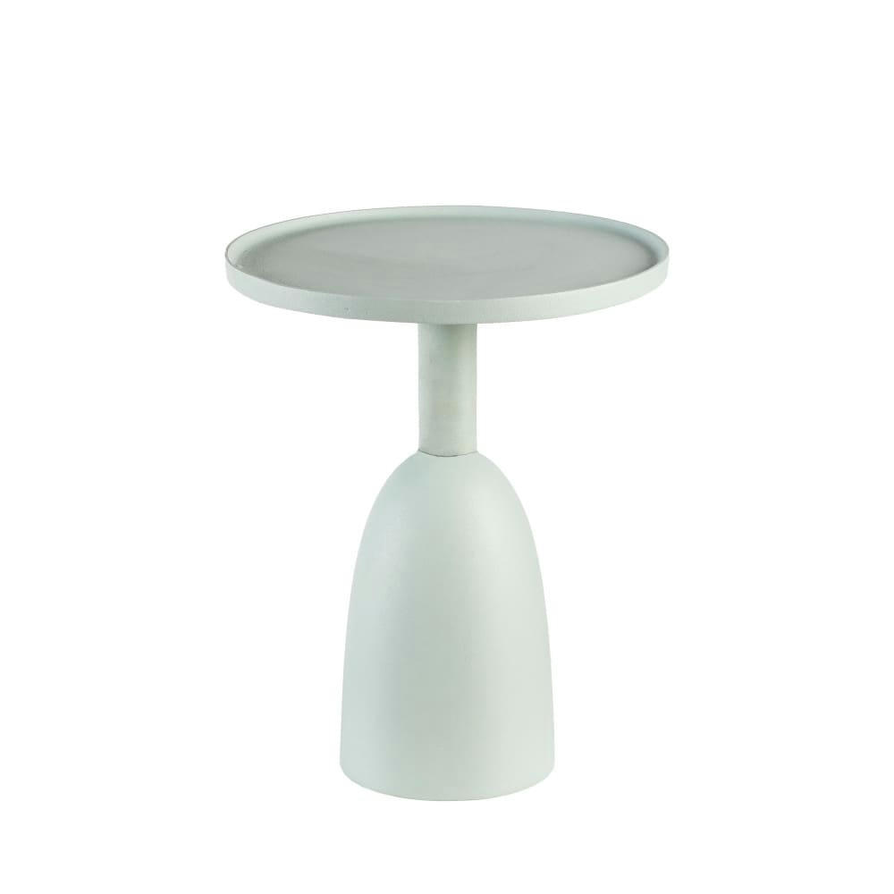 TÉMARA - Table d'appoint ronde en aluminium D41cm bleu clair