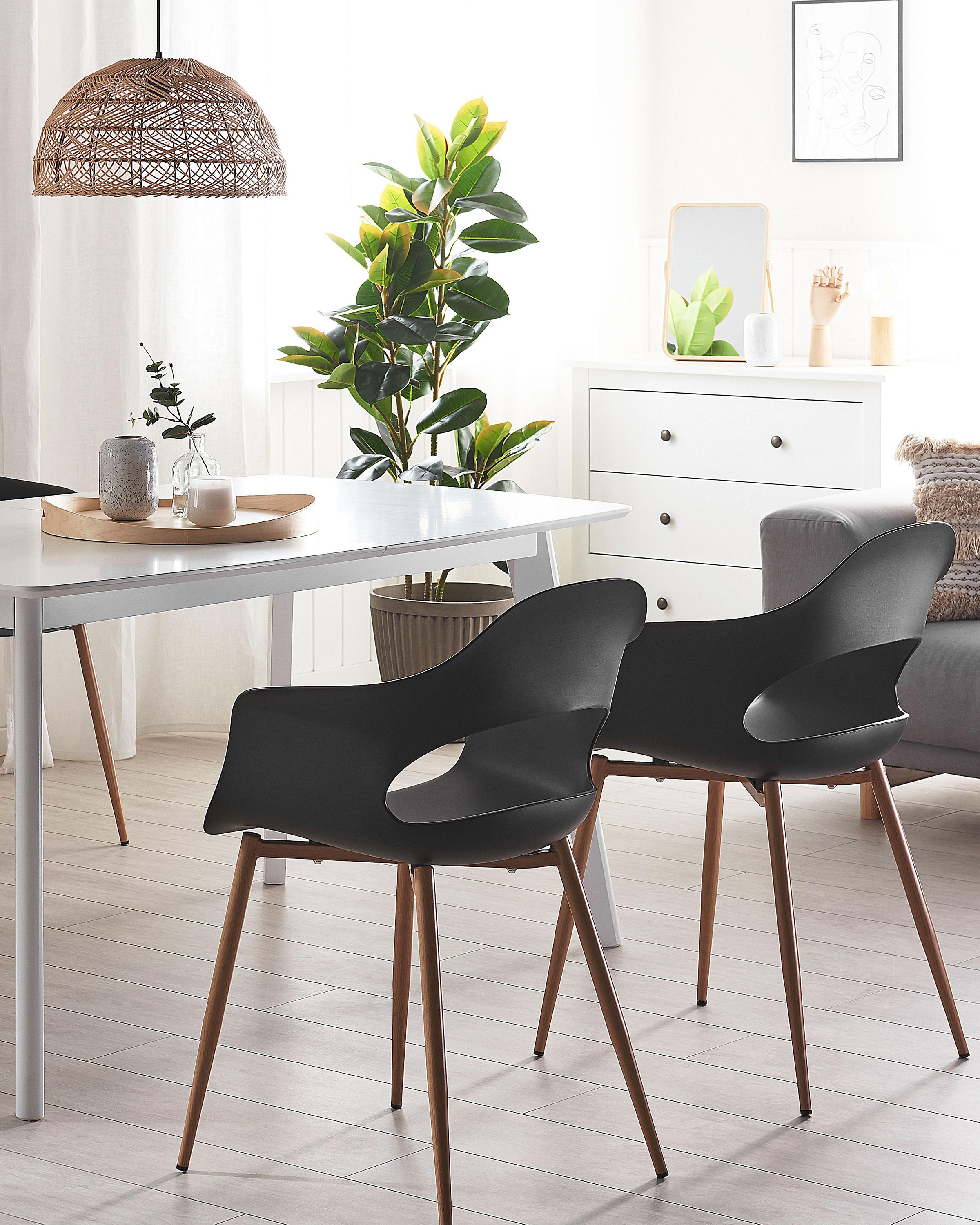 Set of 2 Dining Chairs UTICA Black