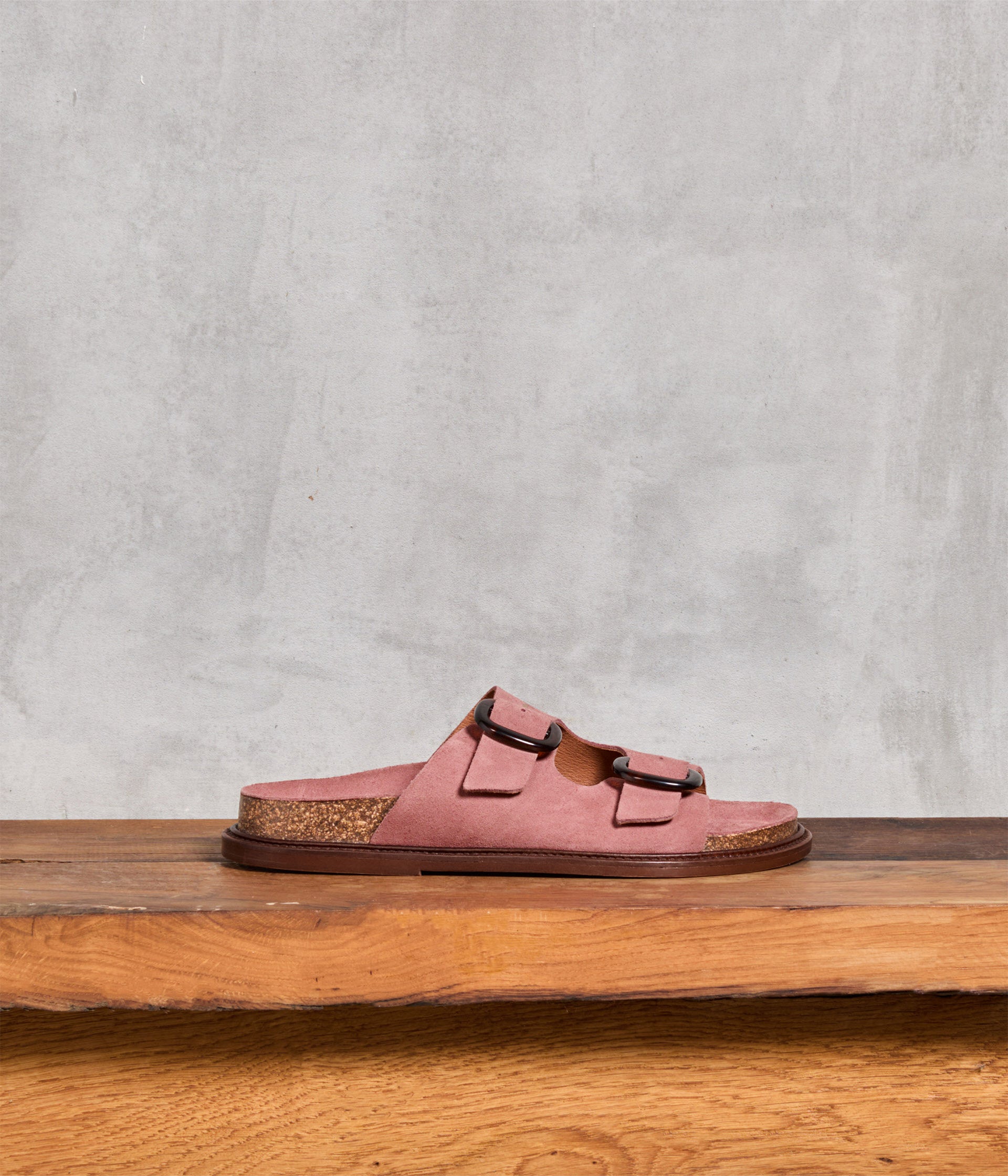 Mules velours rose Jade