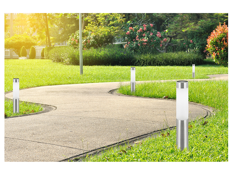 Lampa solarna Miron LED srebrna