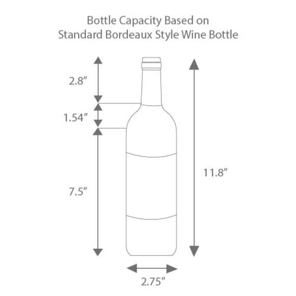 EdgeStar 20 Inch Wide 44 Bottle Capacity Free Standing Wine Cooler - Stainless Steel