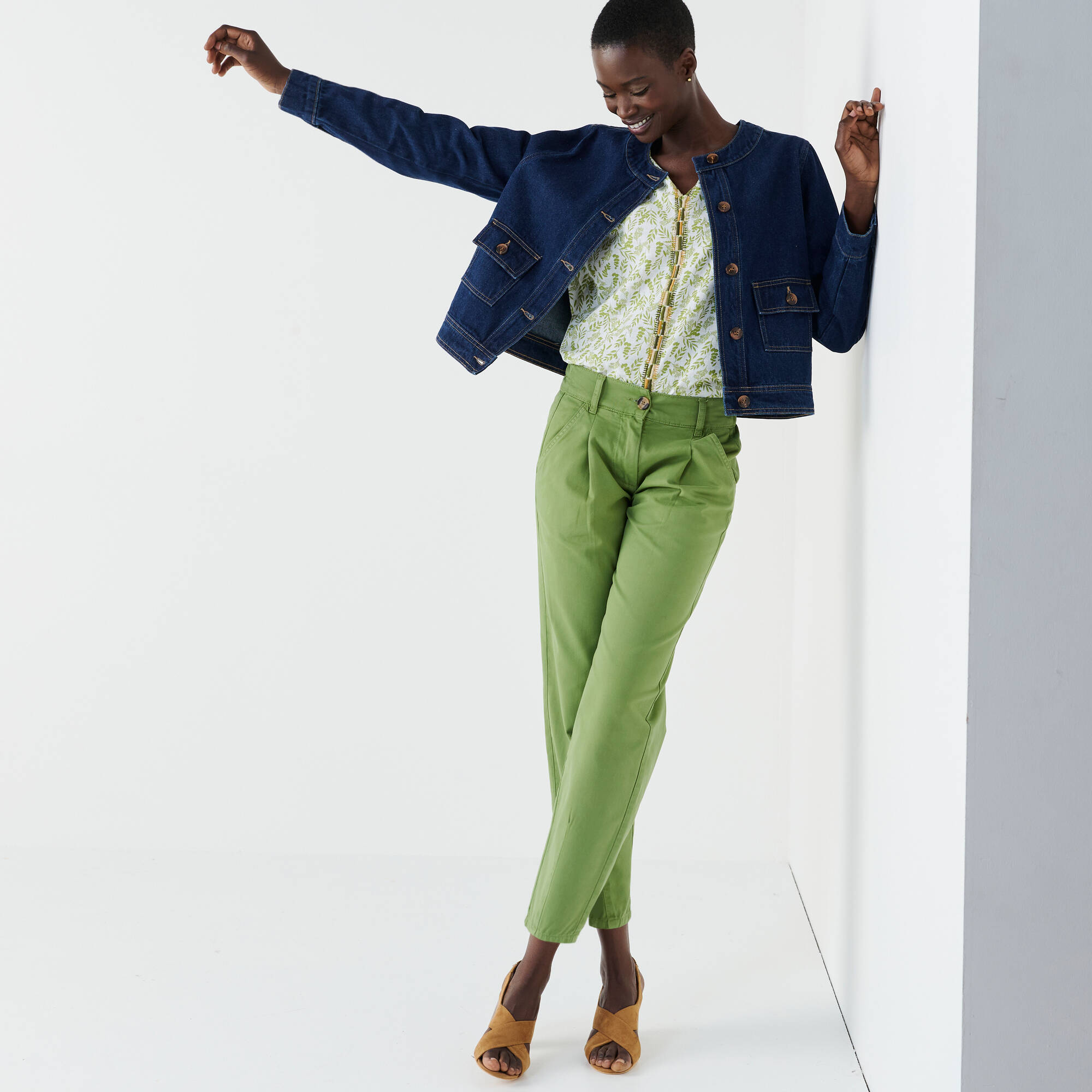 Veste boutonnée en jean
