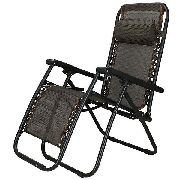 Chaise longue avec appui-tête porte-gobelet sac de suspension