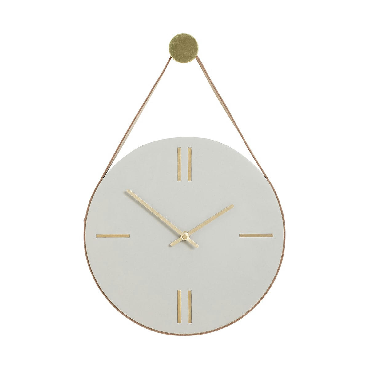 DROP - Horloge en béton et cuir D30