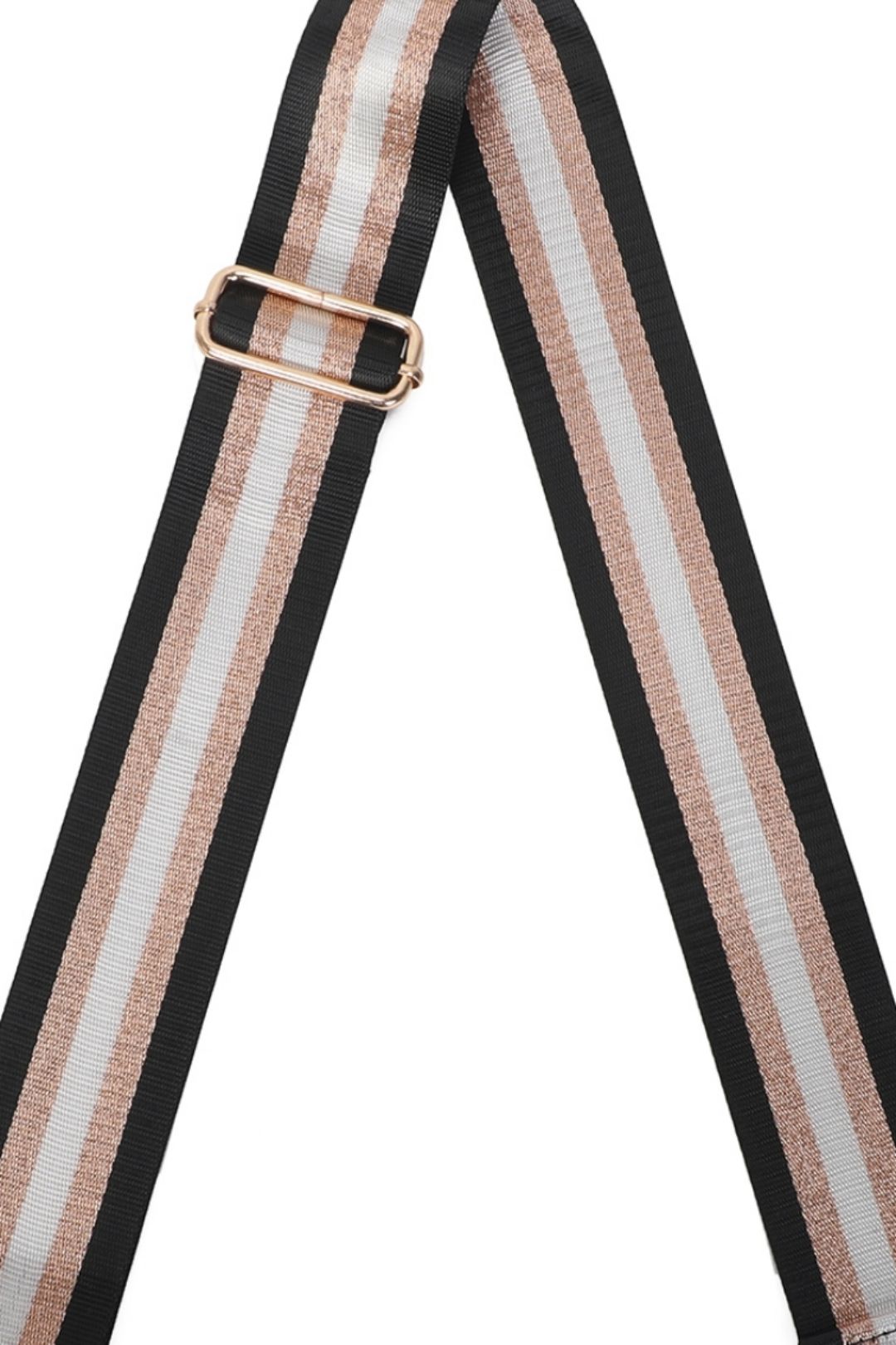 Fontanella Fashion Three-Tone Gold Sparkle Canvas Adjustable Strap
