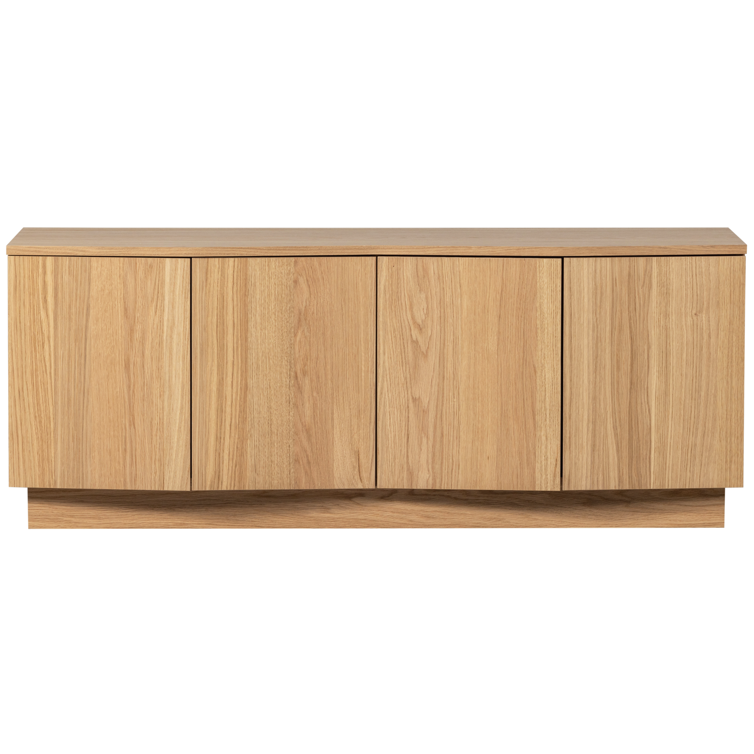 WOOOD Zuma tv-meubel - Push-To-Open - Eiken - Transparant - 52x133x45