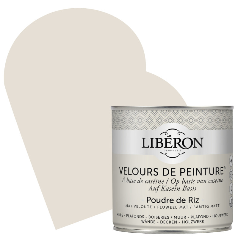 Peinture pour murs Velours de Peinture poudre de riz mat 0,5 L LIBERON