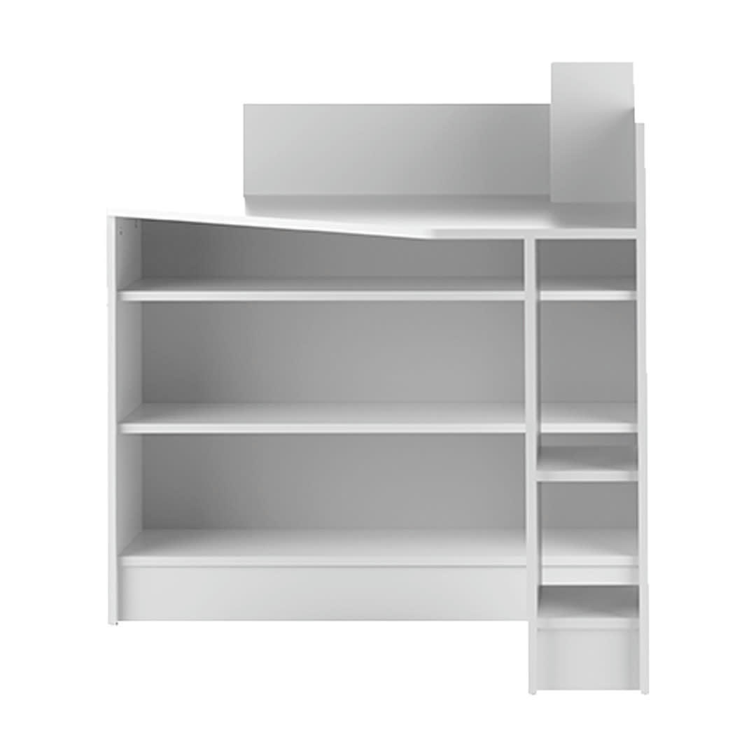 WALL - Bureau effet bois blanc