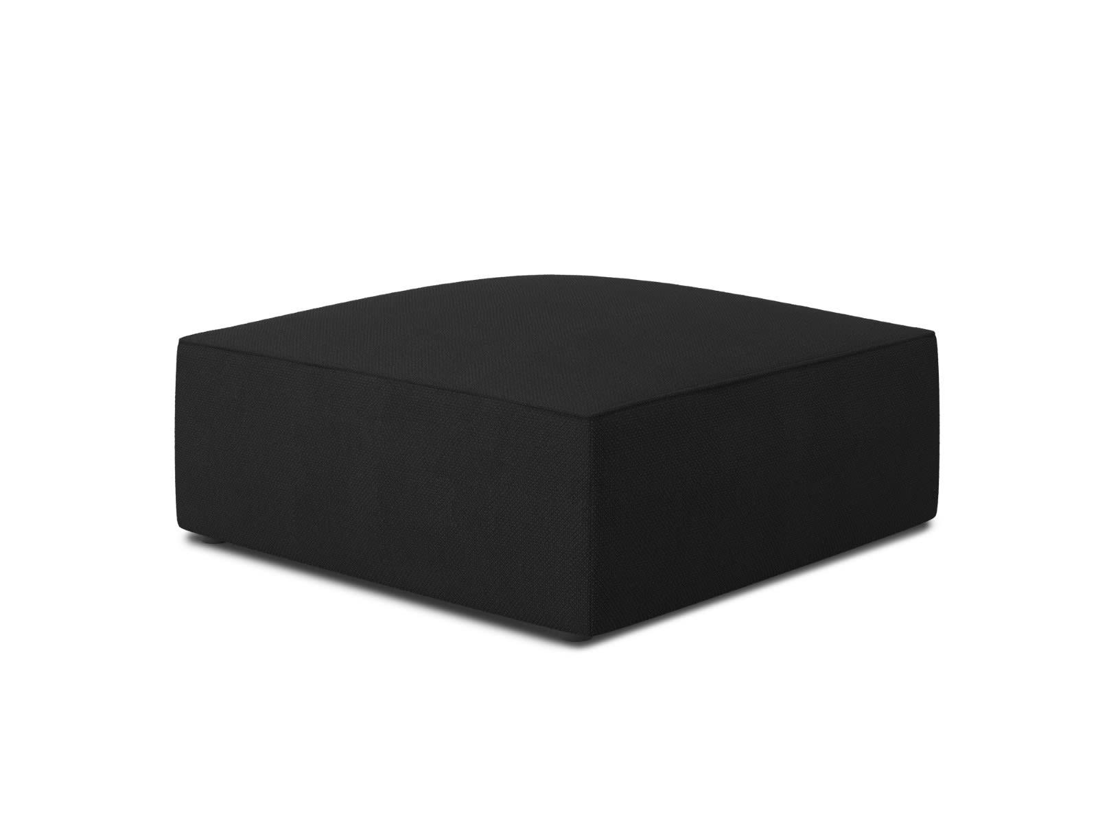 RUBY - Pouf 1 place en tissu structurel noir