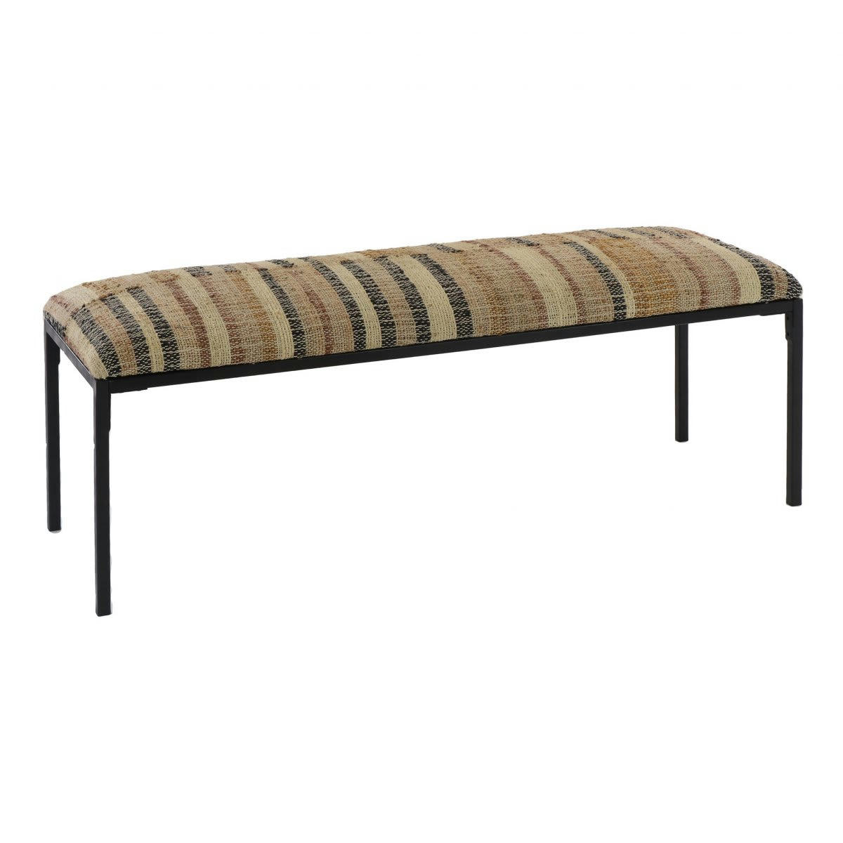 ELIOTT - Banc 122cm en tissu rayé