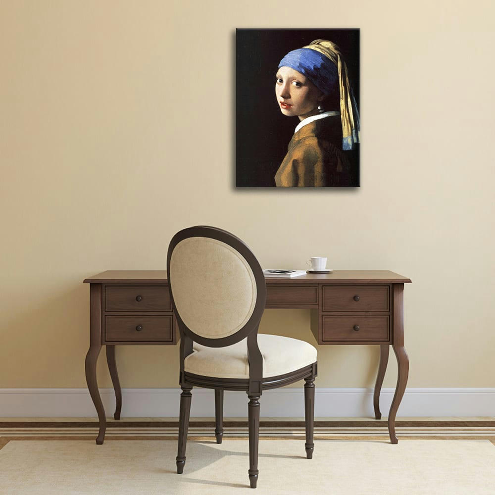 - Tableau La Jeune Fille à la Perle Jan Vermeer 40x50cm