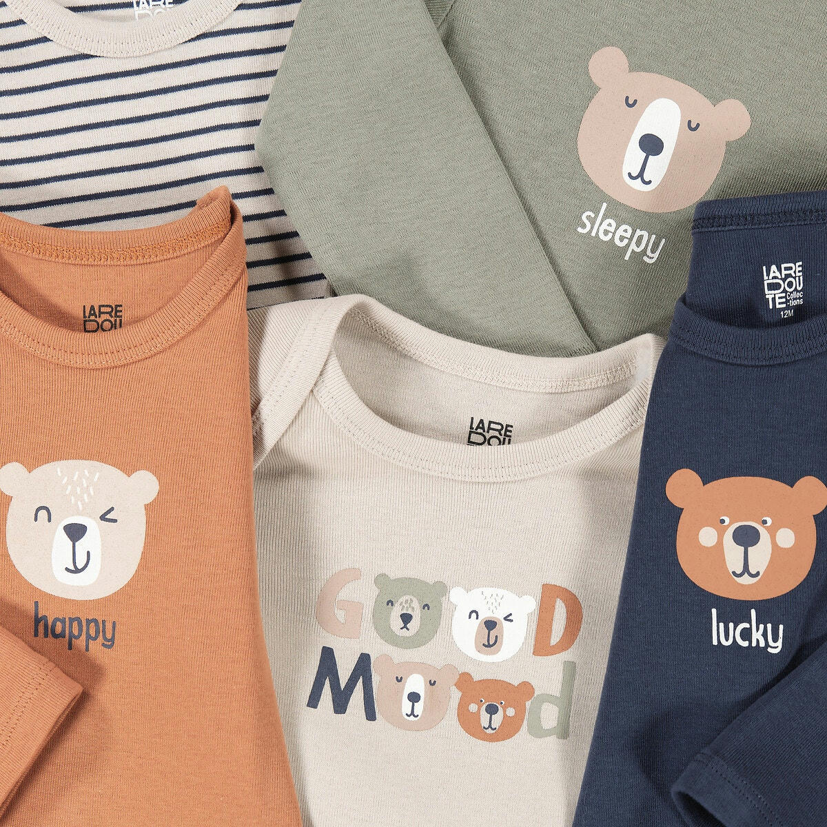 Lot de 5 bodies manches longues motifs animaliers