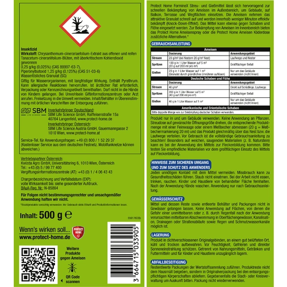 Biozid »Forminex«, Schützt vor:Ameisen, 500 g