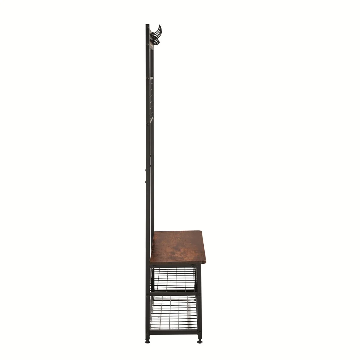 Hall Tree with Bench, Shoe Storage and Coat Rack