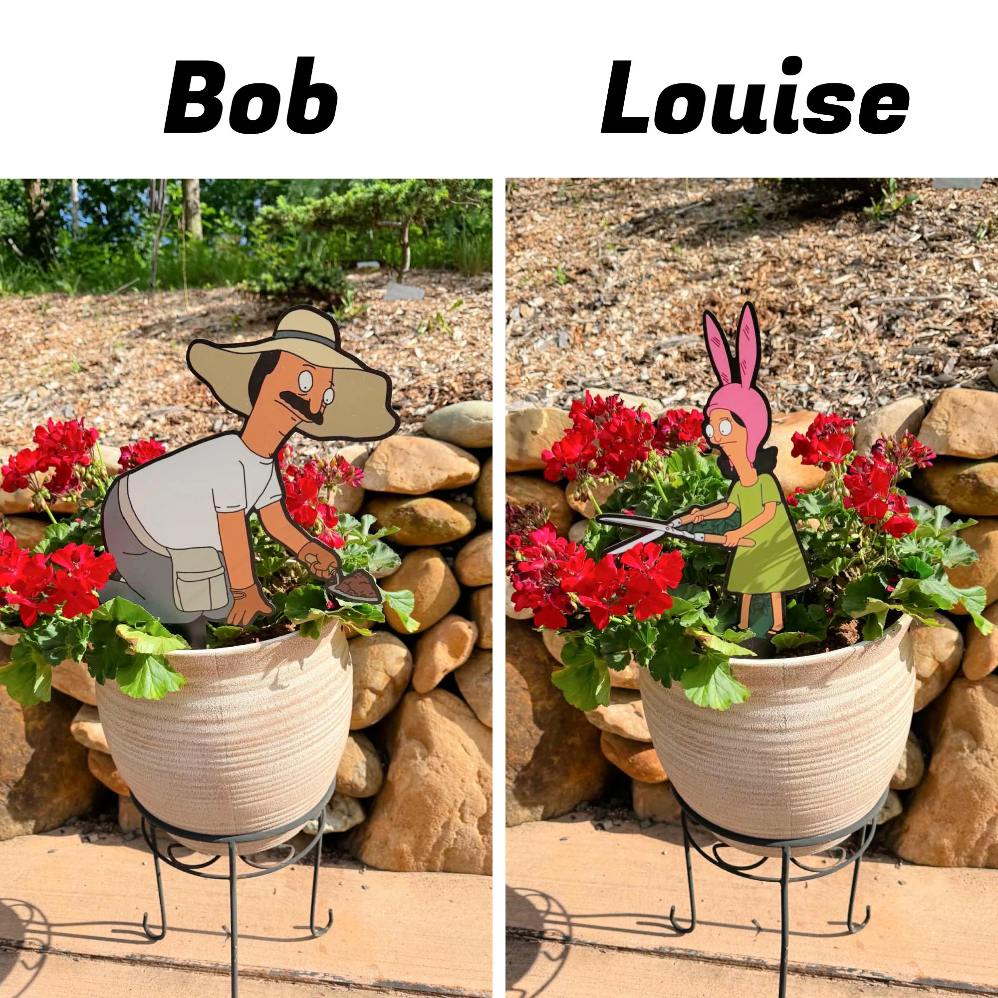 Bob's Burgers Birthday Gift Garden Decor Metal ACM Yard Stake Outdoor Landscaping Cartoon Character Lawn Ornament Weatherproof Patio Louise