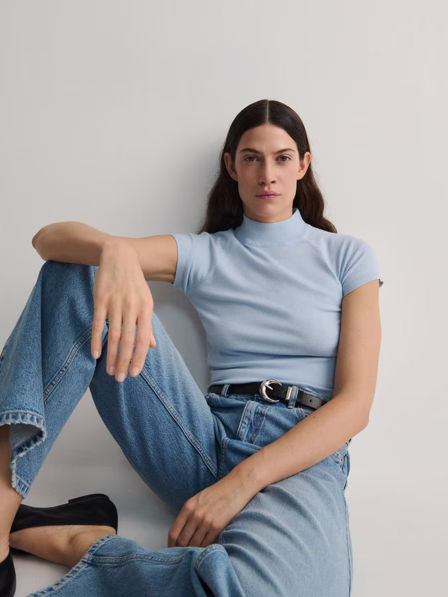 Mock Neck Blouse