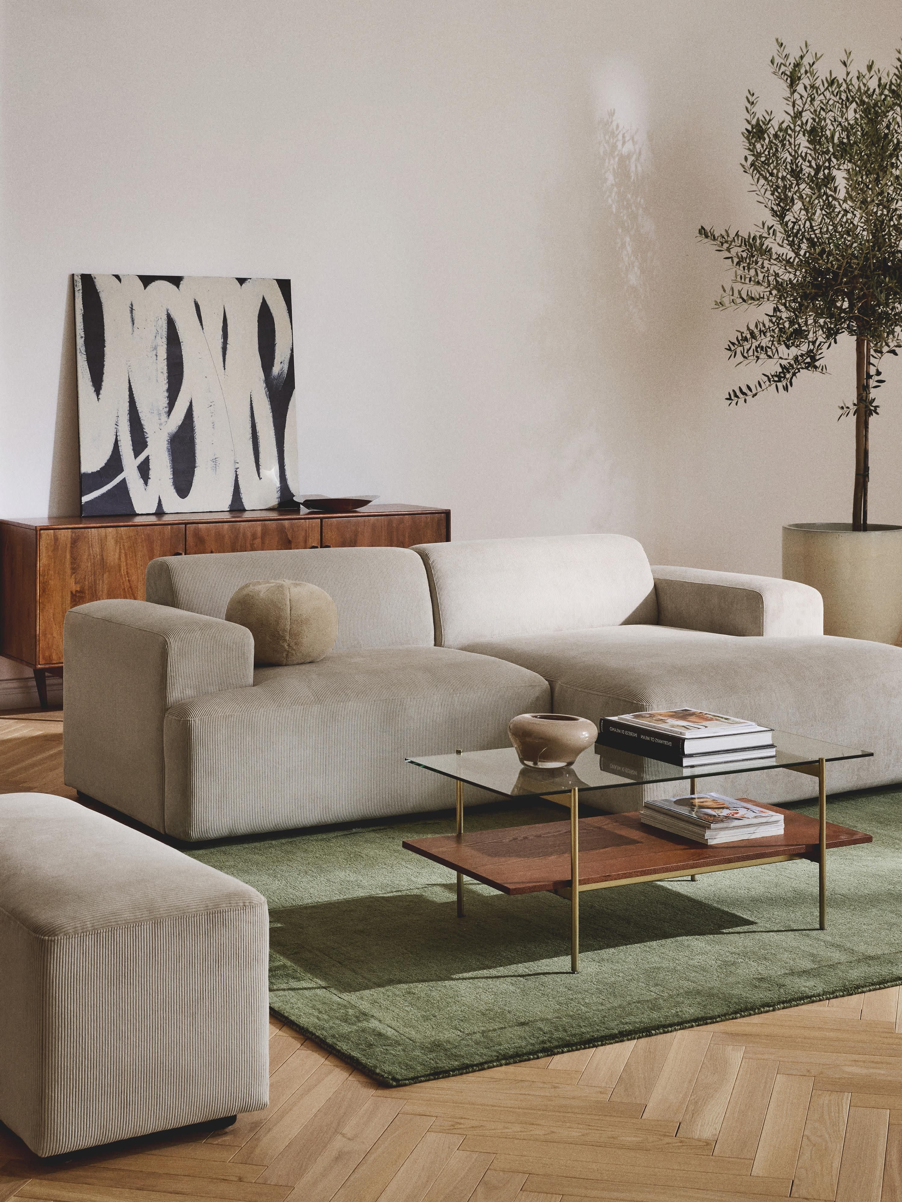 Cord-Ecksofa Melva (3-Sitzer)