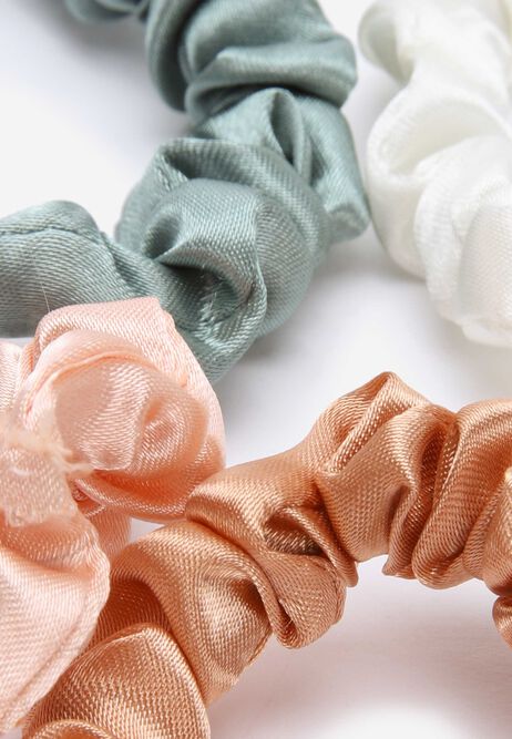 Womens 5pk Pink Skinny Scrunchies
