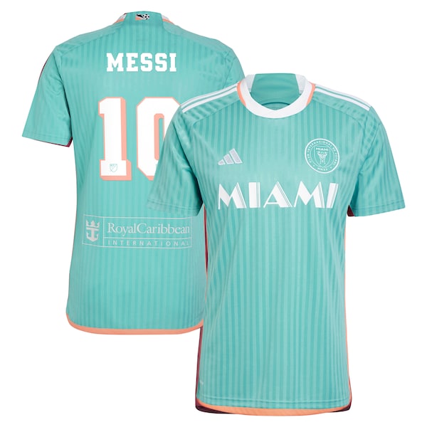 Lionel Messi Inter Miami CF adidas 2024 Archive Replica Player Jersey - Aqua