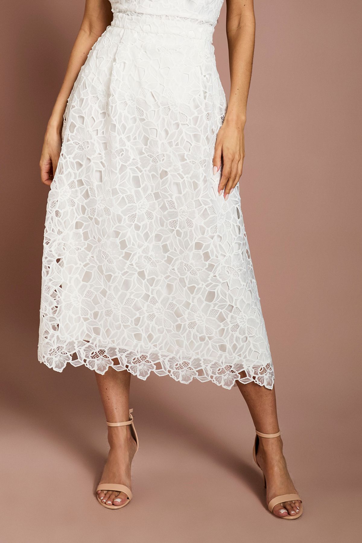 Coast Lace Full Midi Skirt