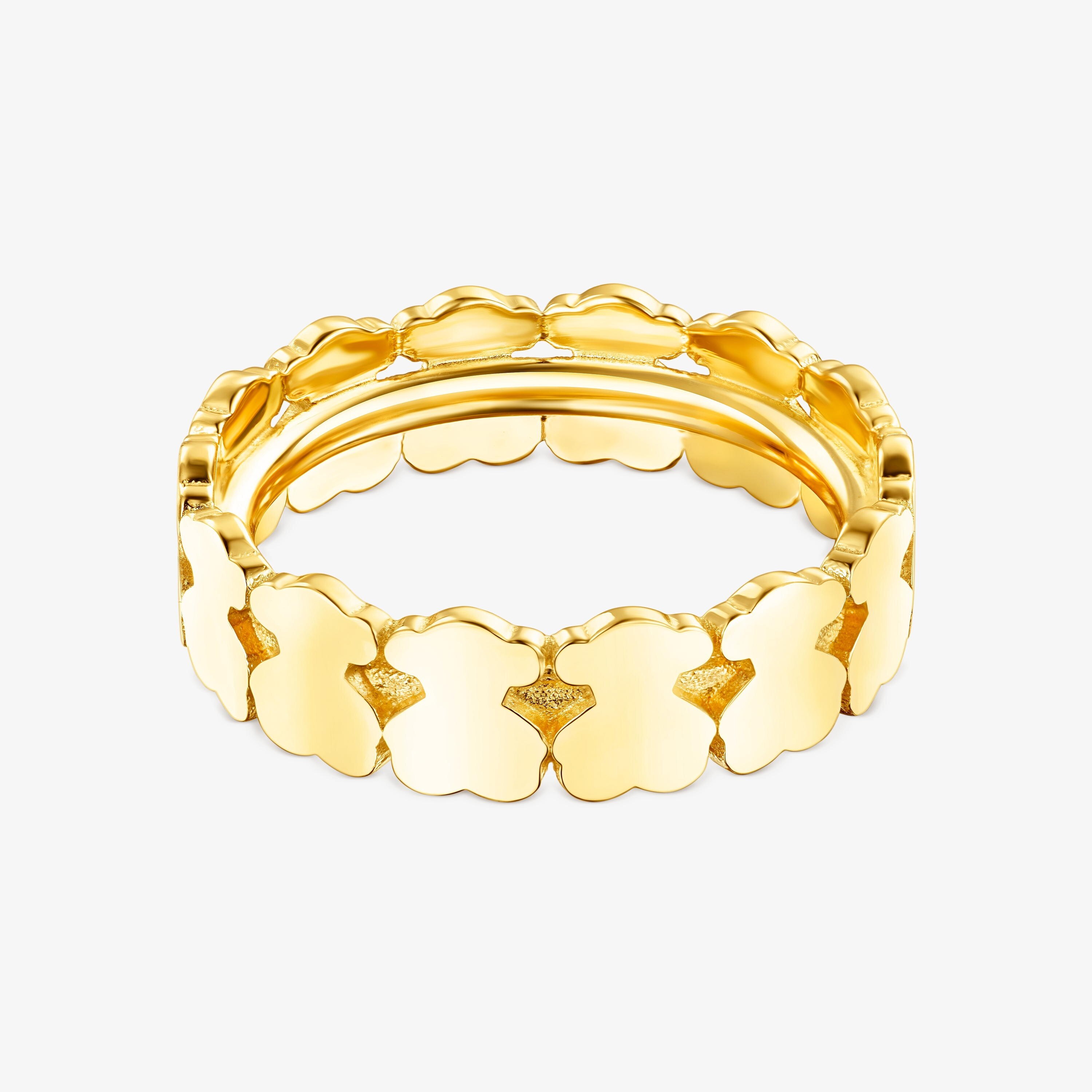 Anillo aro con baño de oro 18 kt sobre plata Straight