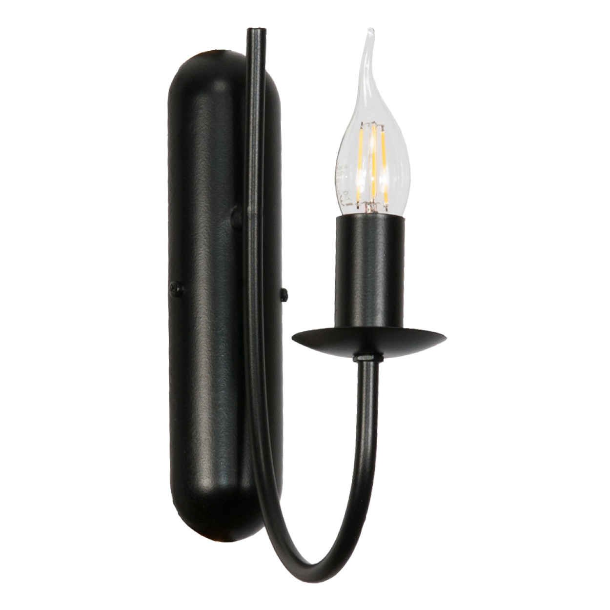 Kinkiet ścienny łazienkowy czarny EDYLIT 1xE14 LUMEN NEGRO 14-883