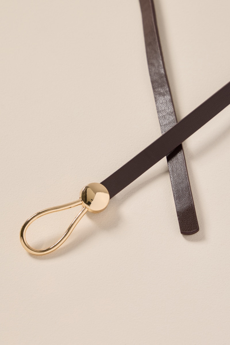 Holly Gold Loop Skinny Belt