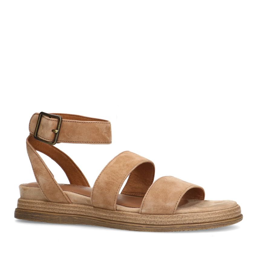 No Stress Beige suède sandalen