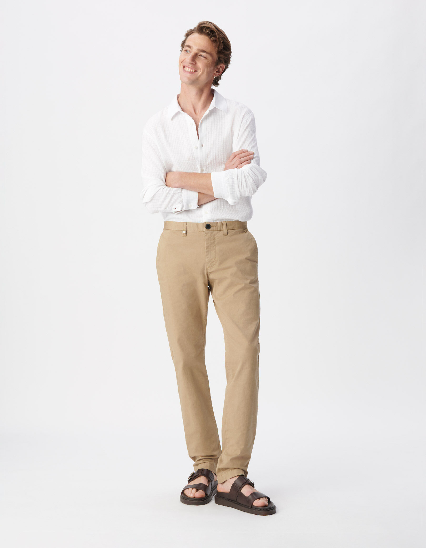 Pantalon chino SLIM beige Homme