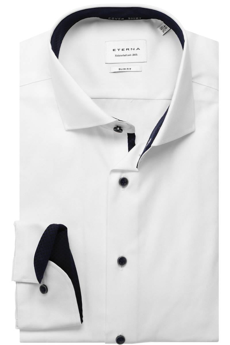 ETERNA Cover Shirt Slim Fit Hemd weiss, Einfarbig