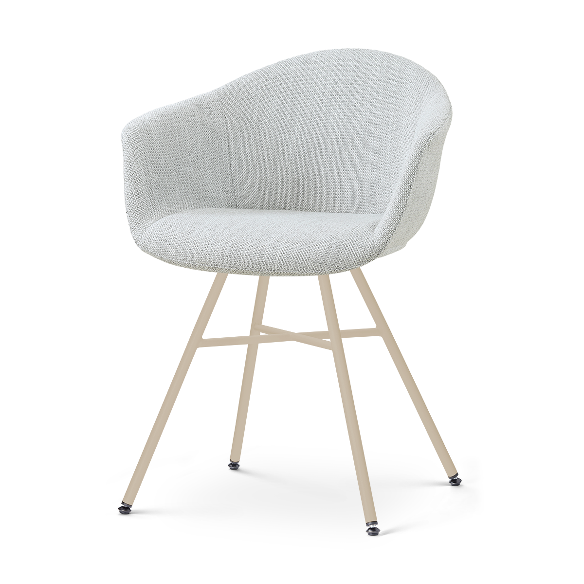 Nolon Noa-Otis eetkamerstoel grijs melange - beige onderstel