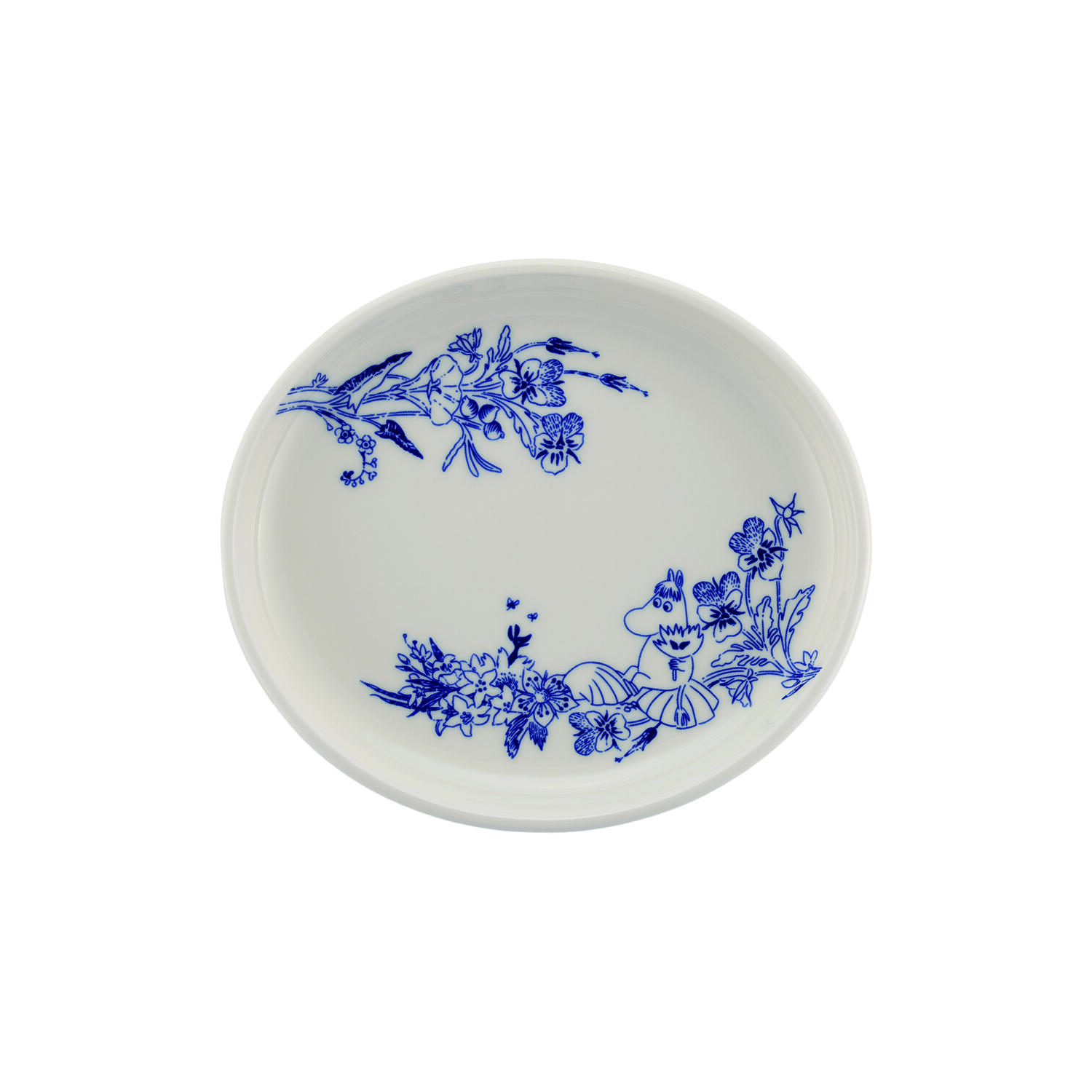 Haru Oval tallerken 16 cm, hvid/bl&aring;