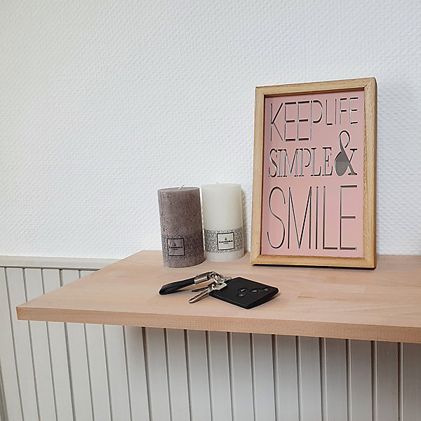 Etagère murale Hêtre bois massif L.80 X l.30 cm, Ep.26 mm