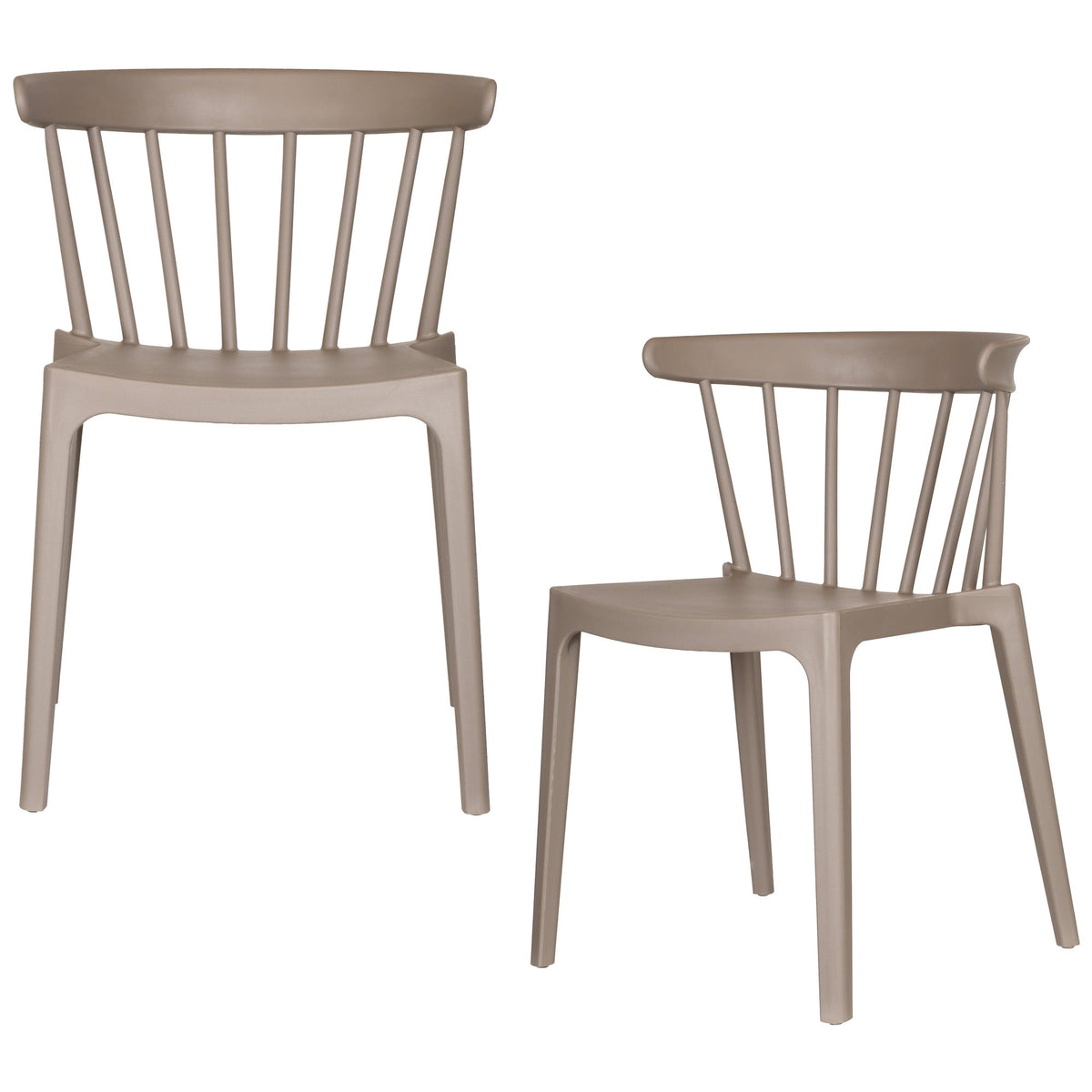 WOOOD tuinstoel Bliss - Kunststof - Taupe - Set van 2