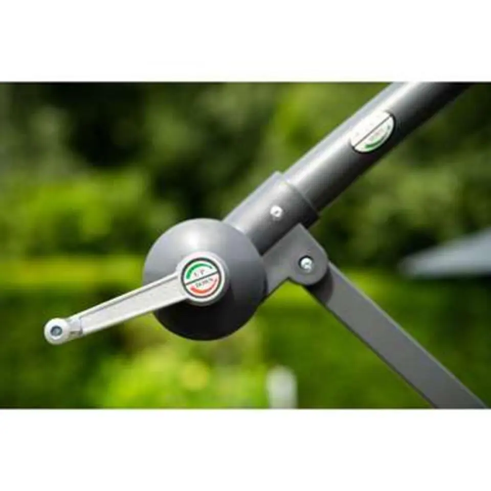 Garden Impressions Corfu parasol 250x250 - donker grijs - zand