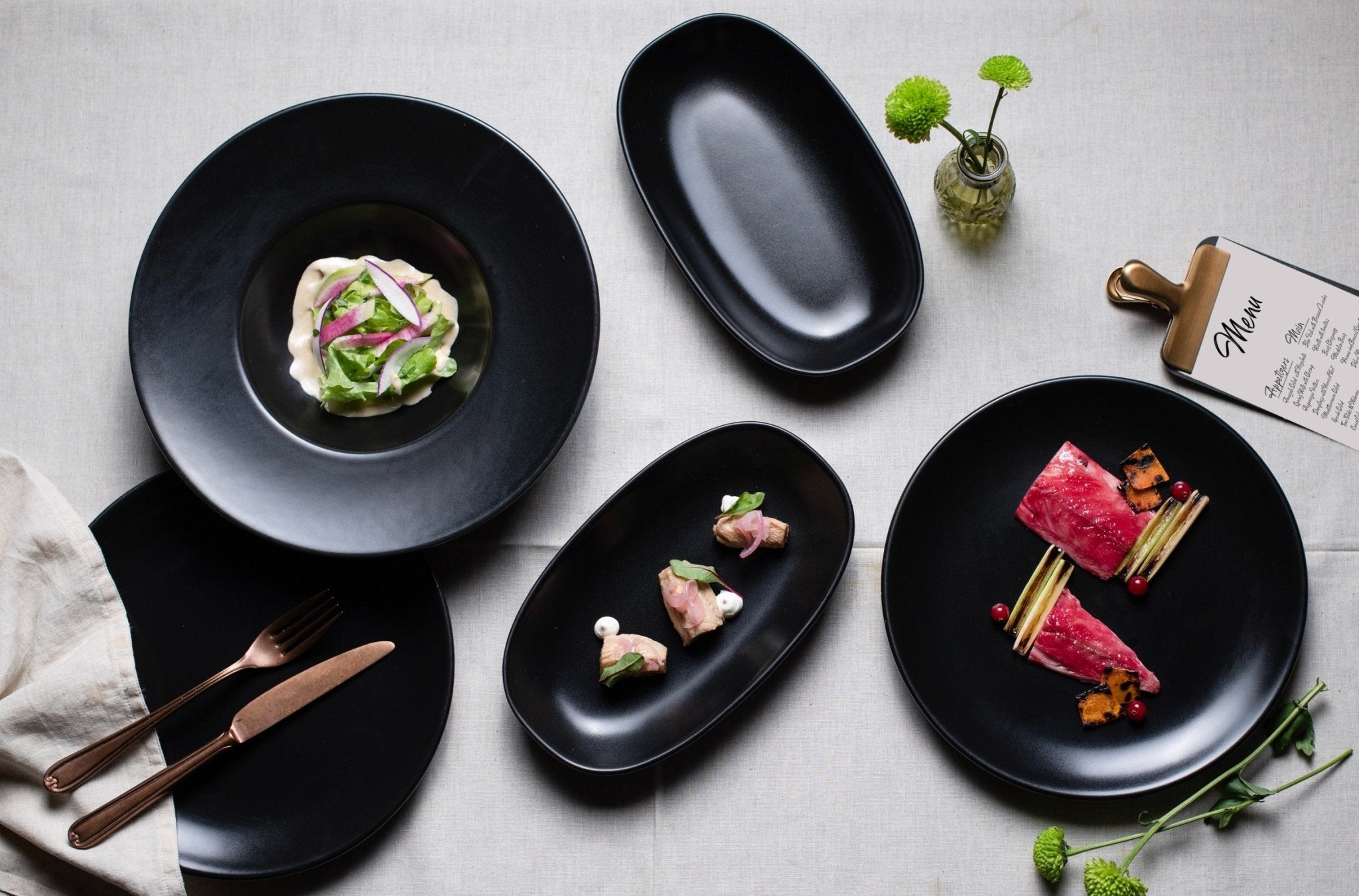 Bonna Dinerbord - Notte - Porselein - 27 cm - set van 6