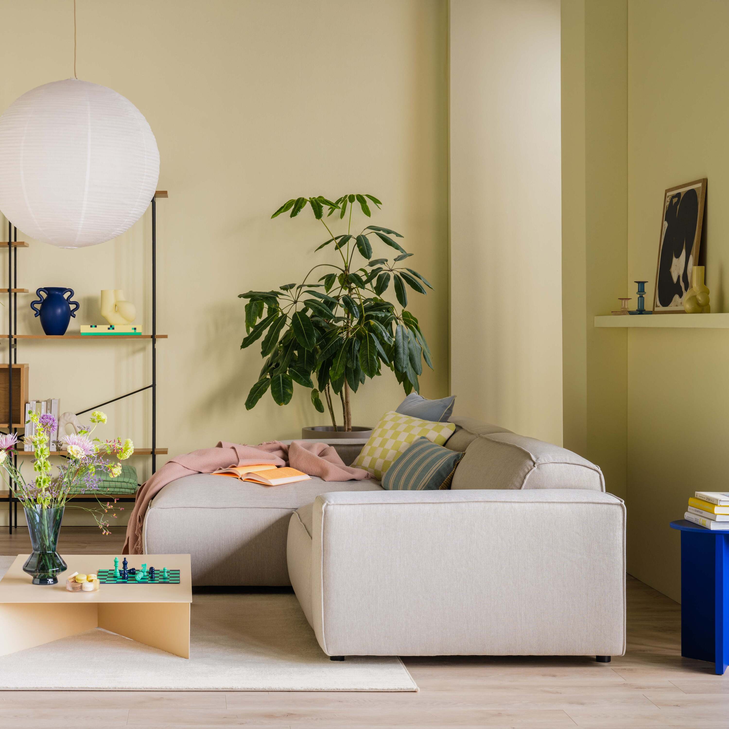 by fonQ Chunky Hoekbank met Chaise Longue Links - Beige