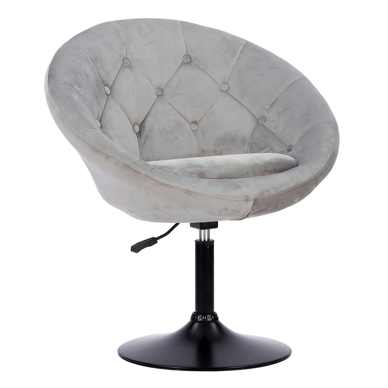EDGAR - Tabouret de bar en velours gris