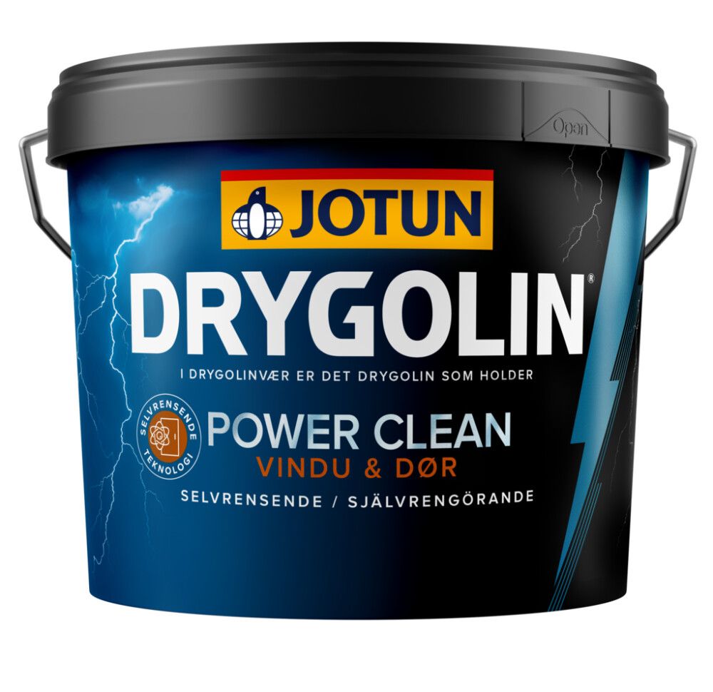 MALING JOTUN DRYGOLIN POWER CLEAN VINDUER OG DØRER HVIT BUNN 2,7 L