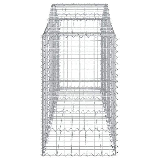 NNEVL Arched Gabion Basket 200x50x80/100 cm Galvanised Iron