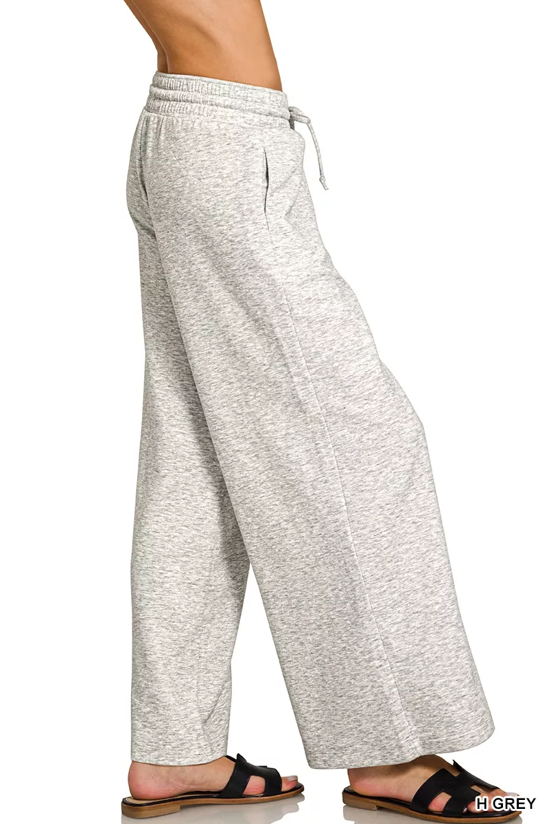 Scuba Drawstring Wide Leg Pants