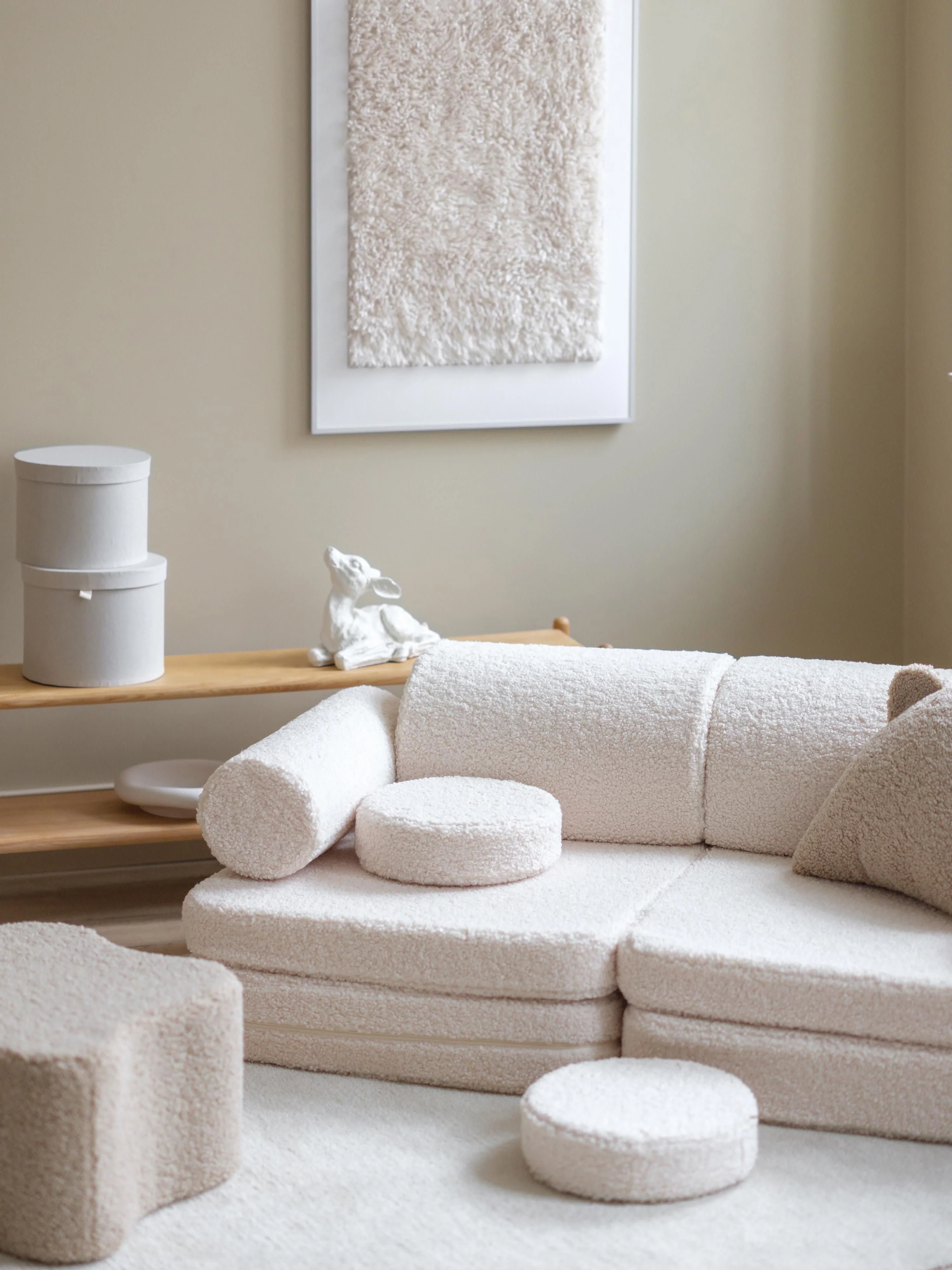 Modulares Teddy-Spielsofa Sugar, handgefertigt