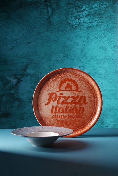 Assiette à Pizza Recipe Collection Terracotta Rouge 330 mm - Lot de 6 - Hendi