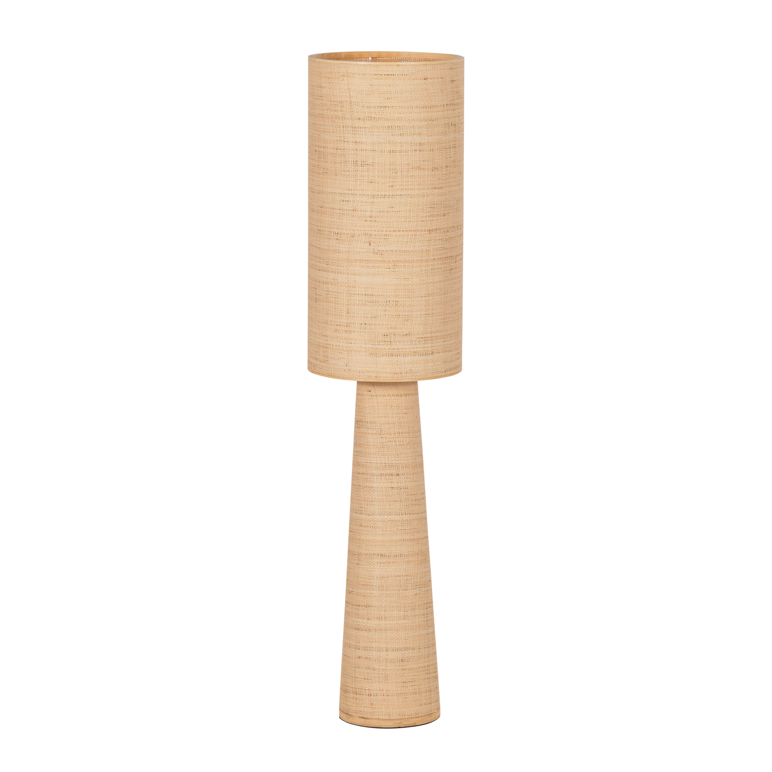 WOOOD Syro Vloerlamp Ø 30 CM - Raffia - Naturel - 130x30x30